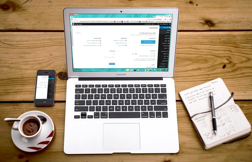 Person selecting website template